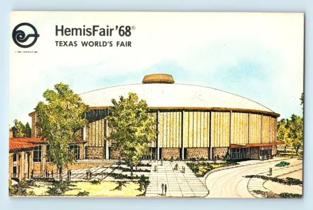 Hemisfair Texas World's Fair 1968 GE Convention Center Arena San Ant Postcard C7