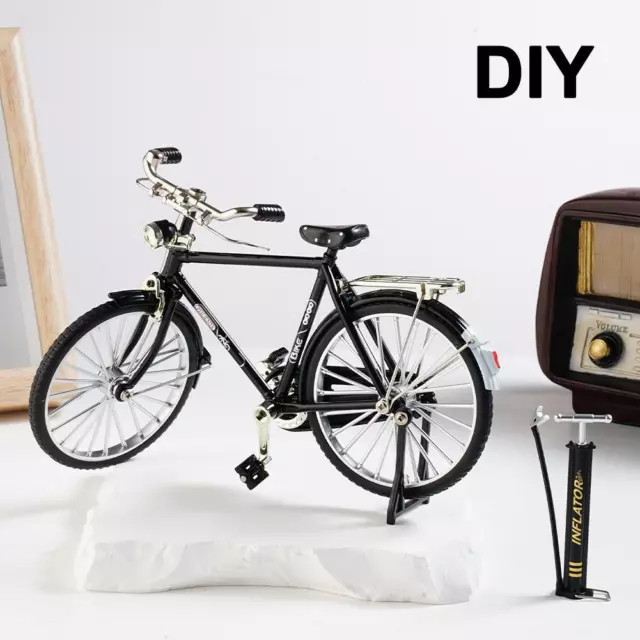 Retro Classic Fahrrad Modellornament Miniatur Sammlung Druckguss Spielzeug Deko