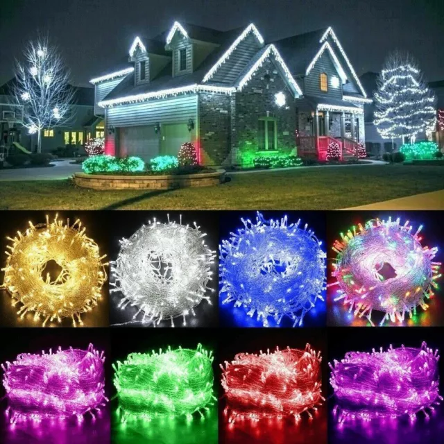 Christmas Fairy Lights Indoor Outdoor String Waterproof Xmas Tree Party