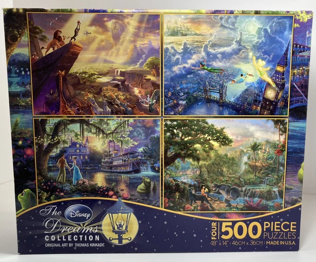 THOMAS KINKADE DISNEY Parks THE DREAMS COLLECTION Four 500 Piece