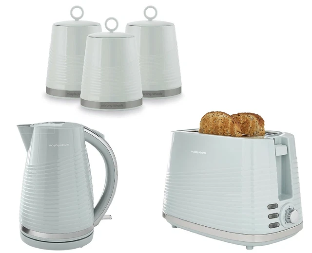 MORPHY RICHARDS DUNE 5 Piece Set Electric Kettle Toaster Canisters Set