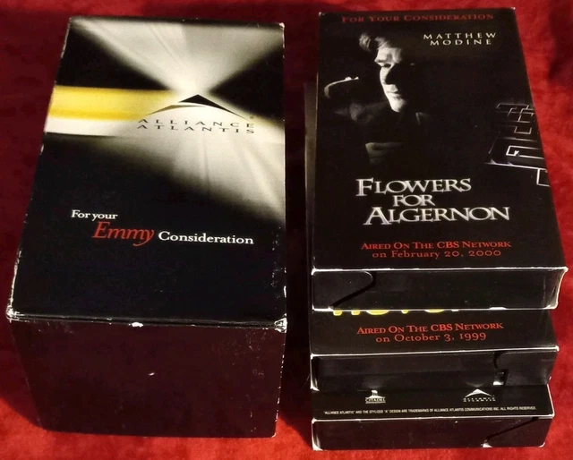 EMMY AWARDS VHS Screener Box Set Flowers For Algernon Forget Me Never ...
