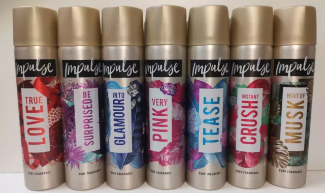 X 6 Impulse Body Fragrance 75Ml Spray Deodorant