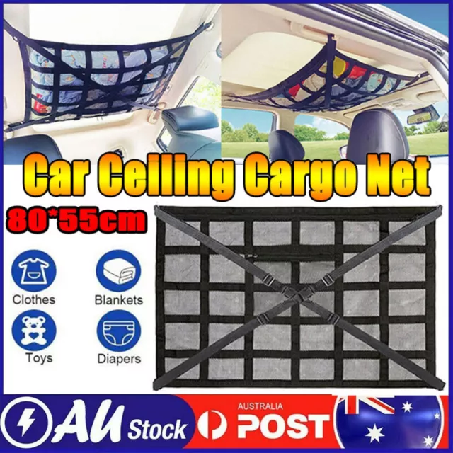 Universal Car Storage Roof Ceiling Cargo Net Mesh Bag Pouch Pocket For SUV