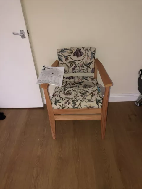 Homecraft Deluxe tapestry Commode Chair NEW WITH DEFECT RIP IN MATERIAL