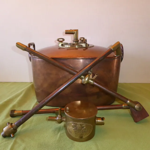 CAPTn JEKYLL'S PATENT VAPOUR BATH 19th C. brass and copper pulmonary instrument