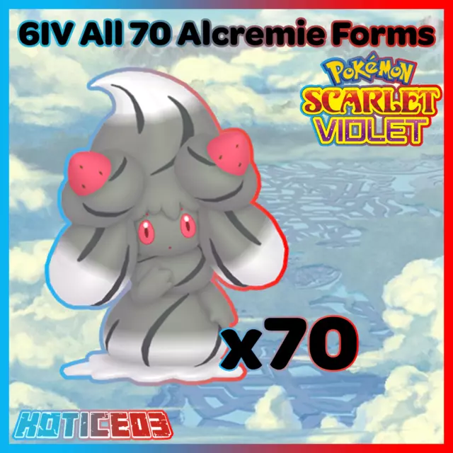 ✨Shiny All 70 Alcremie  6IV✨ Pokemon Scarlet & Violet 🚀Fast Trade🚀 Indigo Disk