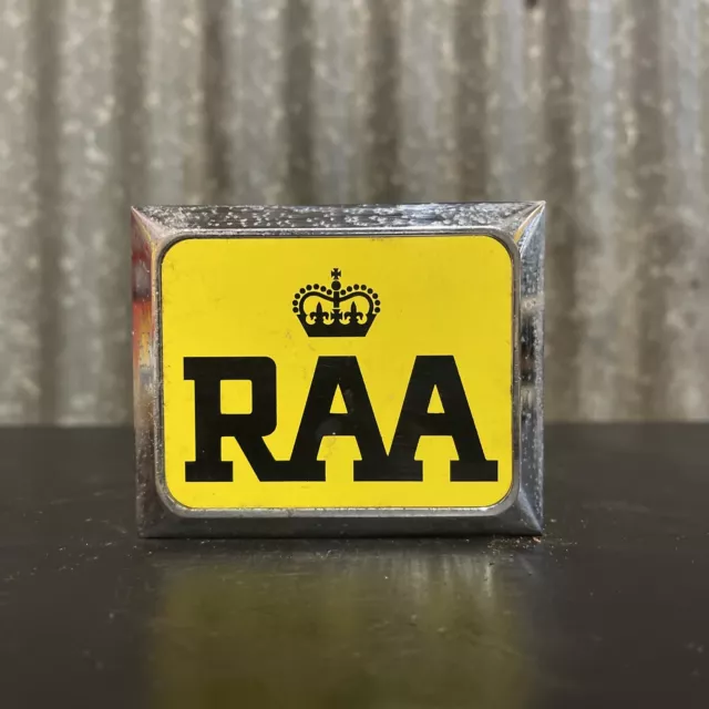 Raa - Royal Automobile Association Vintage Car Bumper Grille Badge With Fittings