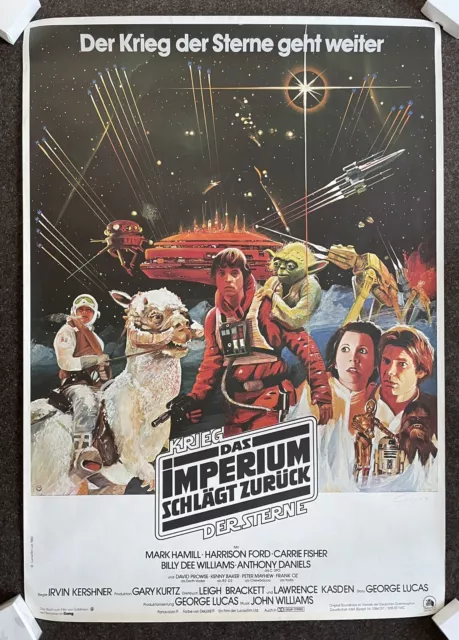 Star Wars Das Imperium schlägt zurück DinA0 Gerollt Original 1980