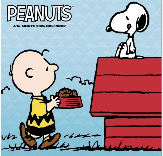 PEANUTS 2024 WALL CALENDAR SNOOPY 16 Month Calendar BRAND NEW FREE