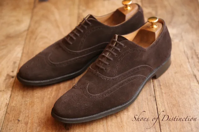 Church's New York Brown Suede Oxford Brogue Shoes Men's UK 9 F US 10 EU 43