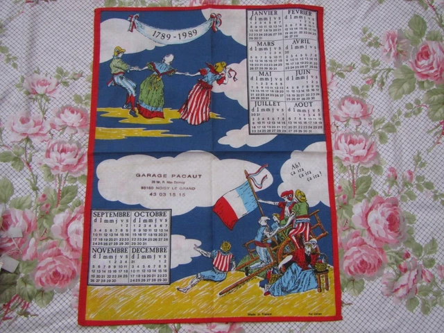 Estampes & gravures - Calendrier :Bicentenaire de la révolution 1789-1989 Grand Format