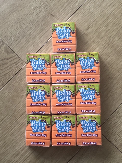 10 bloques Sculpey Bake Shop horno arcilla naranja 68 g
