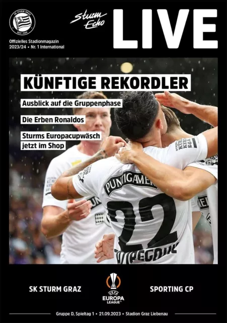 Programm Sturm Sporting UEFA Europa League Fußball Graz Lissabon Match Magazin