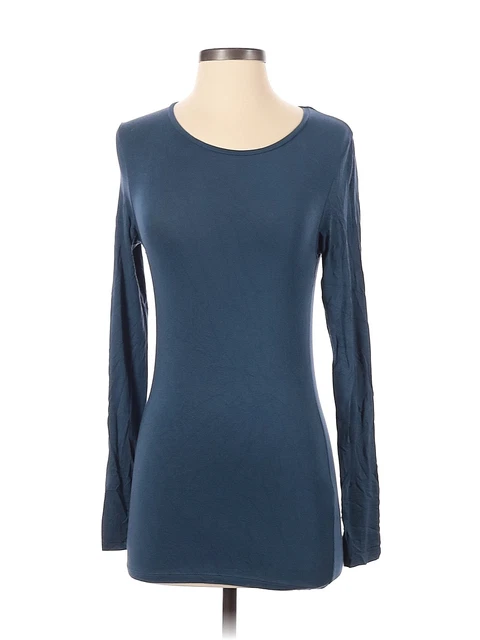 Majestic Paris for Neiman Marcus Women Blue Long Sleeve T-Shirt 0