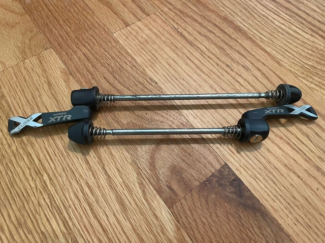 Shimano XTR Skewers M970 MTB front rear quick release retro Shimano XTR Skewers M970 MTB front rear quick release retro