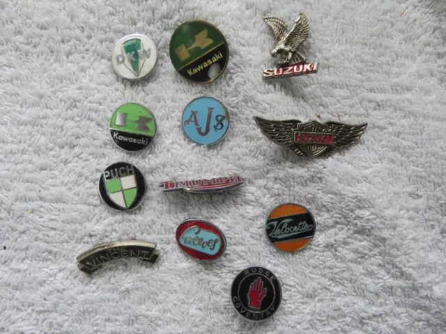 Vintage motorcycle pin / lapel badges
