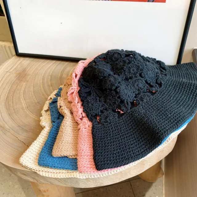 Crochet Tricot Chapeau Femme Homme Bonnet Baggy Beret Casquette