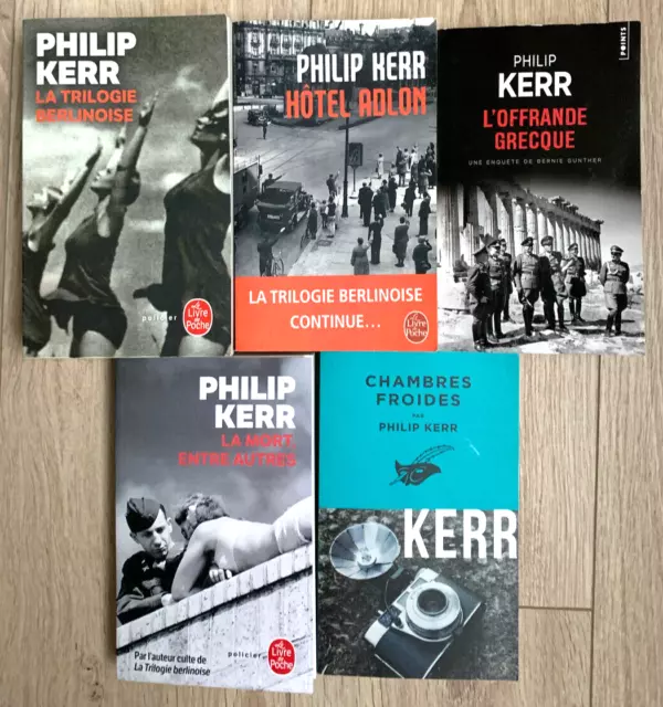 5 romans Philip KERR livre thriller poche policier