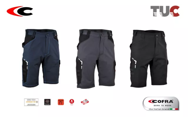 Pantaloncini da lavoro COFRA modello BORTAN bermuda softshel edilizia industria
