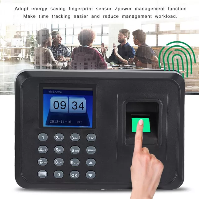 2.4inches TFT LCD Screen Fingerprint Time Clock Attendance Machine Recorder BST