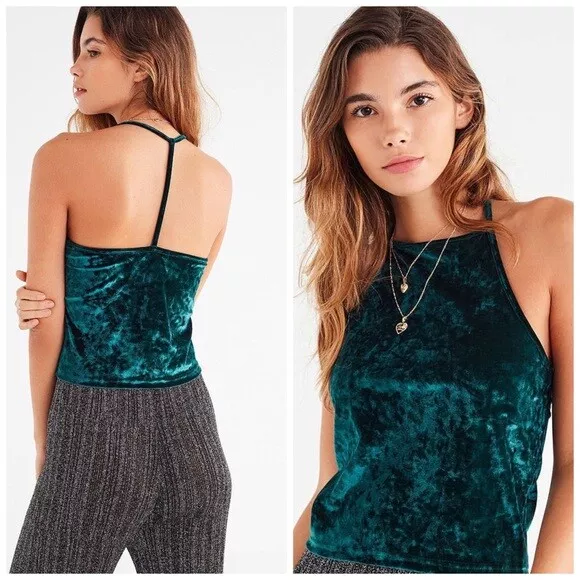 URBAN OUTFITTERS PLEATED Gold Shimmer Off-The-Shoulder Top sz M $20.00 -  PicClick