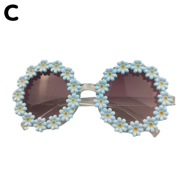 Kids Girls Baby Children Flowers Shaped Cute Round Sunglasses Toddler Shade NEW