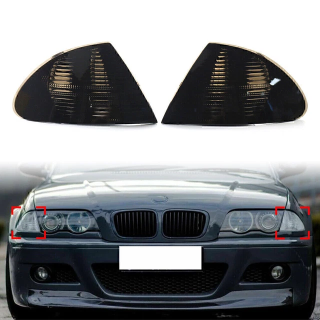 LEFT+RIGHT TURN SIGNAL Indicator Corner Lights For BMW 3 Series E46