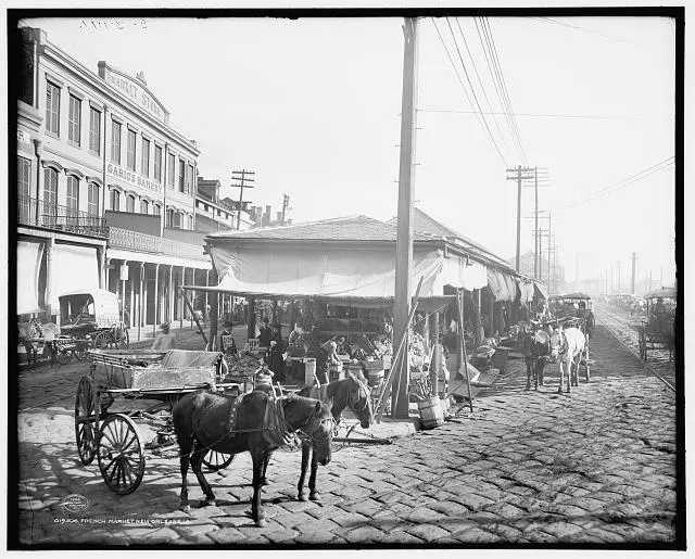 French Market, New Orleans, Louisiana c1900 Old Photo