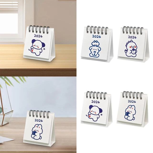 STOBOK Mini Desk Calendar For 2026 - Compact Monthly Standing Flip