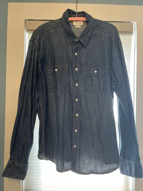 lucky brand denim jean button down shirt xl women’s