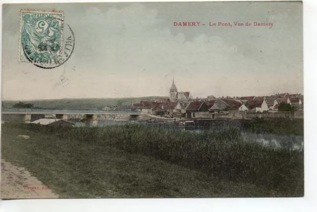 DAMERY - Marne - CPA 51 - Le pont - carte couleur
