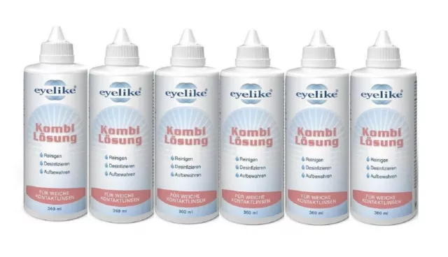 Eyelike Kombi Lösung 6x 360ml  für Kontaktlinsen