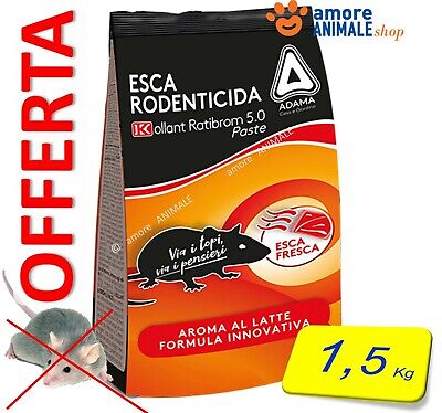 Veleno per Topi RATTICIDA in Pasta Fresca TOPICIDA Esca RODITORI ZAPI kg 1,530 