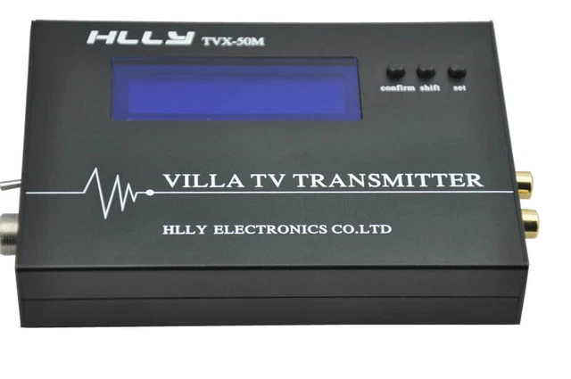 HLLY TVX-50M VHF-UHF Analog tv transmitter + Power + Antenna Black £106 ...