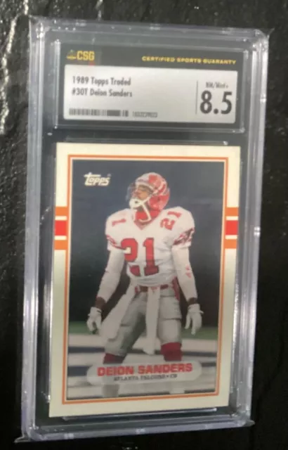 1989 Topps Trade Football  Card 301 Graded 8.5