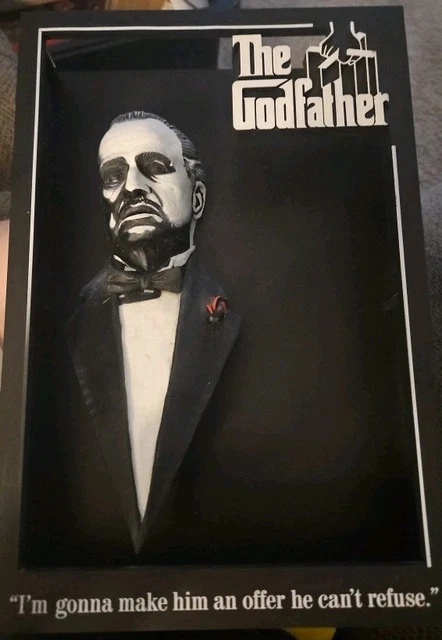 ポスター The Godfather 3D Wall Art McFarlane Toys THE GODFATHER 3D Movie Poster Pop Culture Wall Art McFarlane
