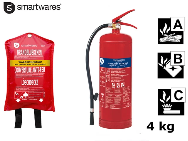 ABC spazzino manuale 4 kg con copertura, protezione antincendio spazzaneve coperta polvere