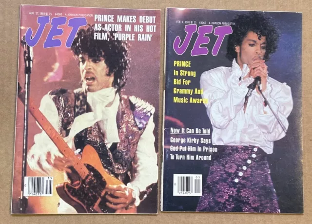 Two April 1984, February 1985 PRINCE Cover JET MAGAZINES - Full, Vintage Issues!