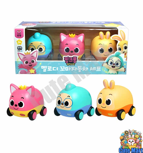 Pinkfong Baby Shark Family Mini Car Kamicar – Diecast Metal 10 Car Set Korean Toy