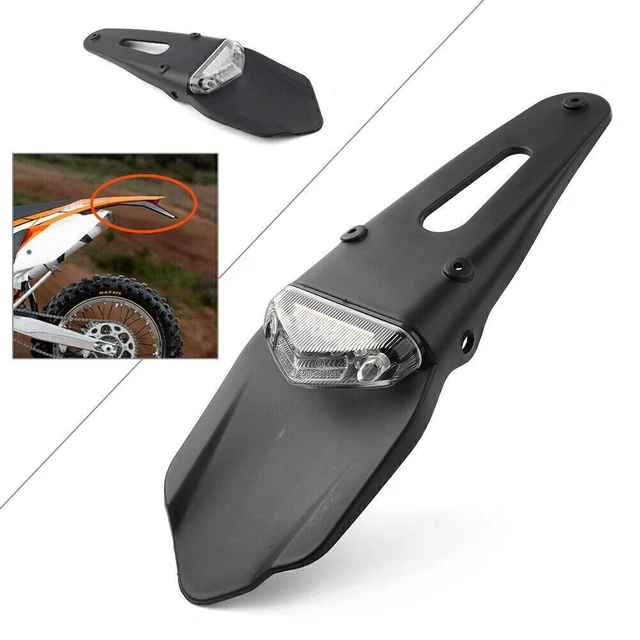 Clear Universal  Motor Motorcross Tail Light Dirt Bike Fender LED Off-Road hs