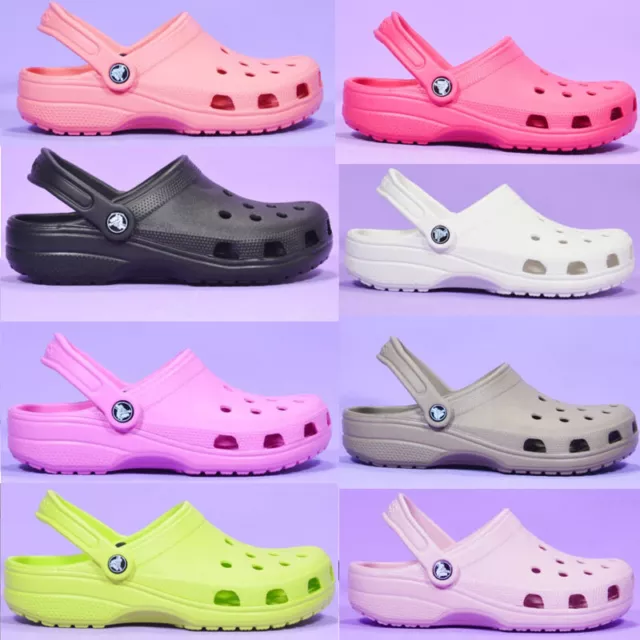 Crocs Classic Clogs Slippers Garden Shoes Breathable Beach Shoe Unisex Women Men 2