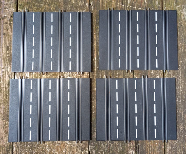 4 rails droits 4 pistes pour circuit voitures électrique JOUEF/ARTIN/SPEEDTRAX