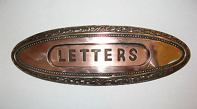 Antique Victorian Yale & Towne Fancy Brass Door Letters Plate