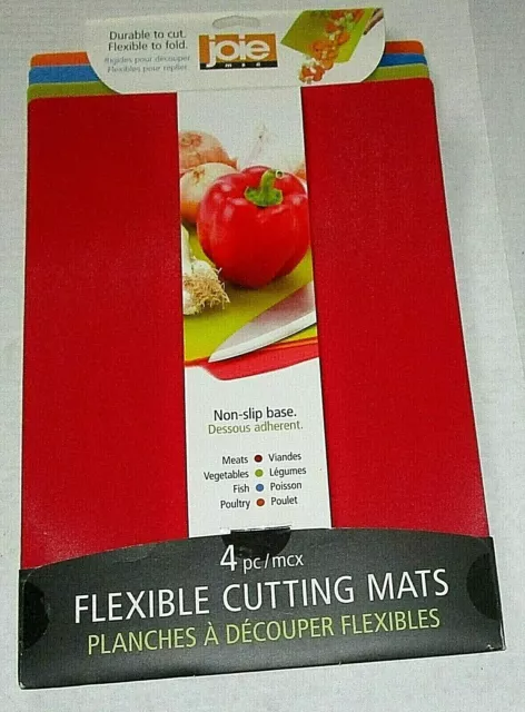 4 Piece Color Coded Set Flexible Mats Silicone Zone Cutting Boards for sale  online