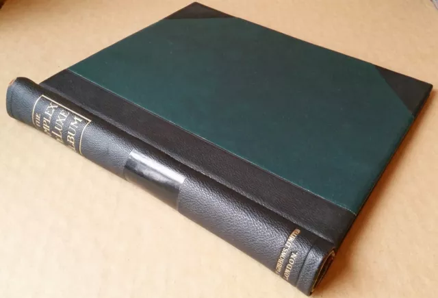 Vintage Stanley Gibbons Simplex Deluxe Springback Stamp Album Leather Bound