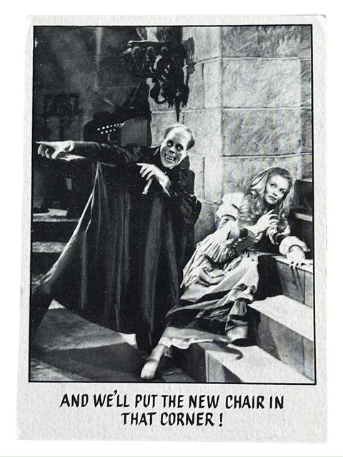 1973 The Phantom Monster Creature Feature You’ll Die Laughing #8 Trade Card B/W