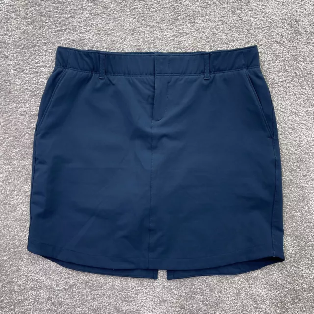 Under Armour Skort Womens 8 Navy Blue Golf Links Woven Lined Skirt 1355500