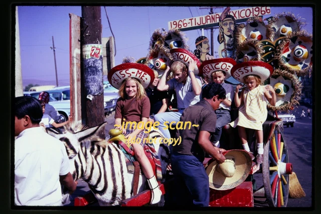 Tijuana, Mexico Wagon in 1966, Original Slide L8a