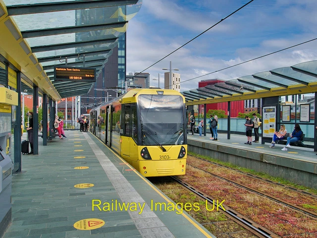 TRAM PHOTO 12X8 (A4) Deansgate-Castlefield Tram Stop c2021 £6.00 ...